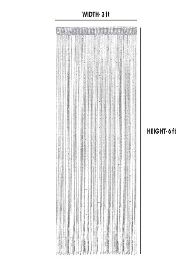 Selibration ستائر معلقة متعددة الألوان مزينة بخيوط لامعة، مقاس 100×200 سم (قطعة واحدة)، تُستخدم كفواصل للغرف وتزيين الحفلات والمناسبات المنزلية. - Image 4